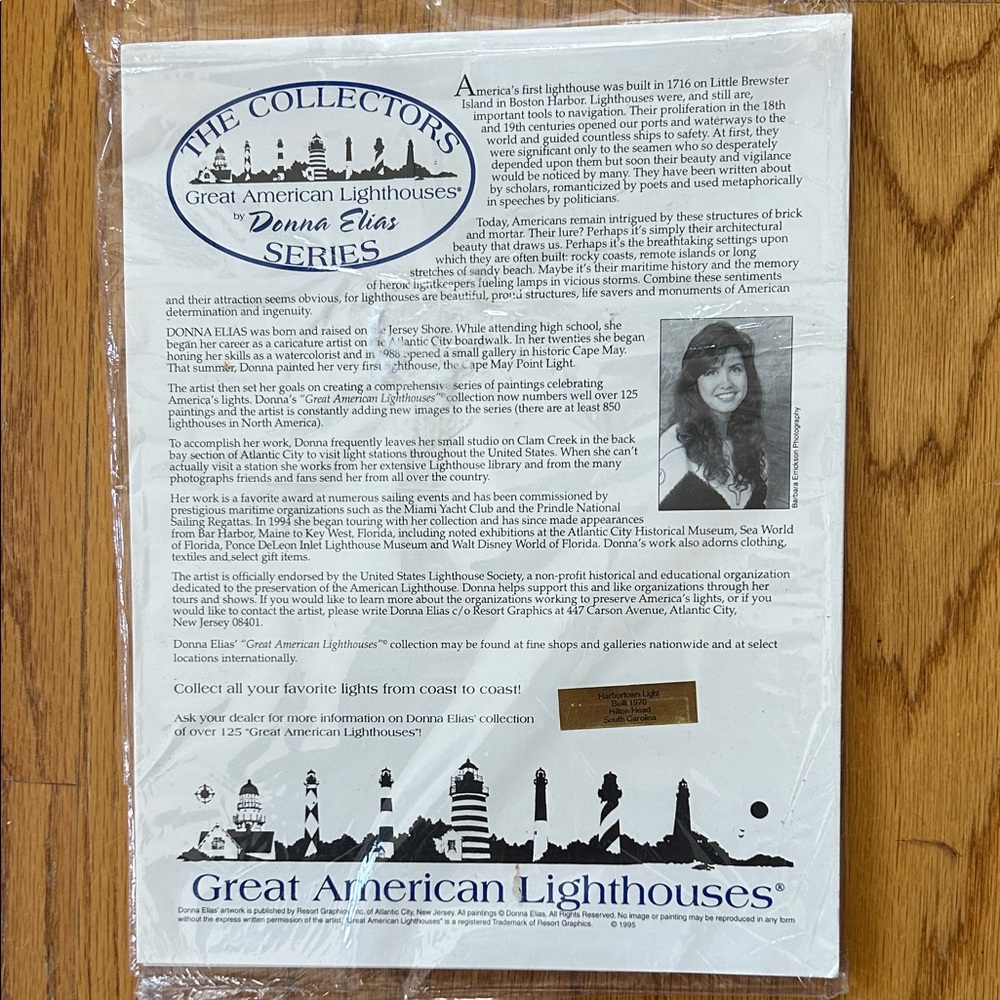 Hilton Head Harbortown Lighthouse Art Print; 11”Length 8.5” Width; Matted.NWT - Picture 6 of 10